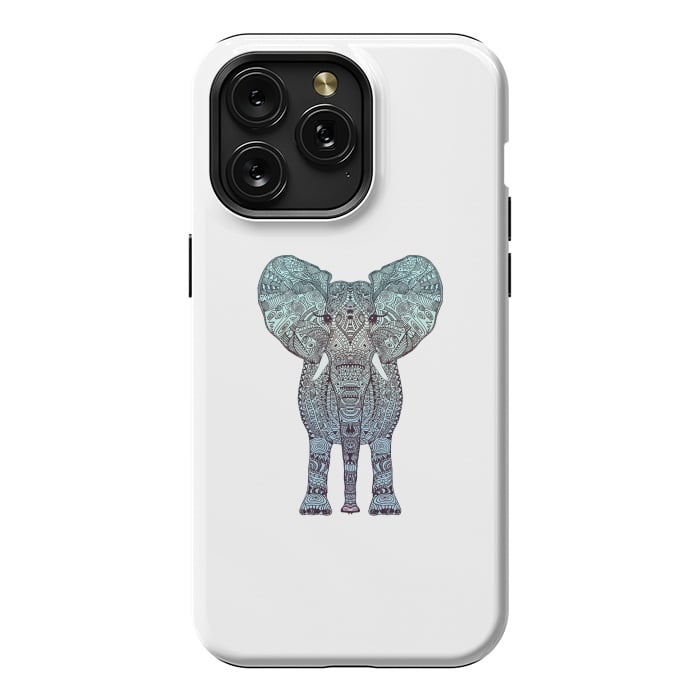 iPhone 15 Pro Max StrongFit Elephant Blue by Monika Strigel