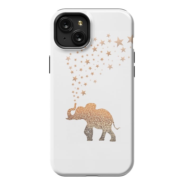iPhone 15 Plus StrongFit Gatsby Elephant Chain by Monika Strigel