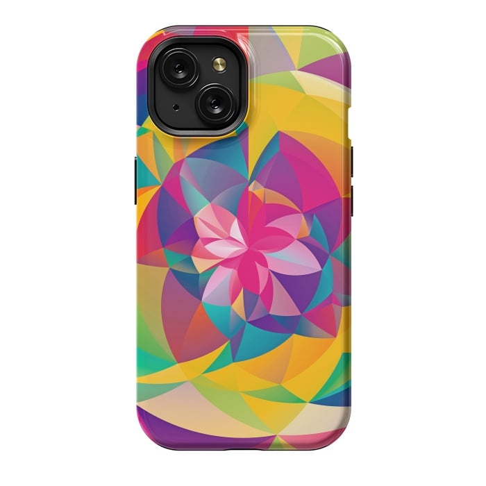 iPhone 15 StrongFit Acid Blossom by Eleaxart