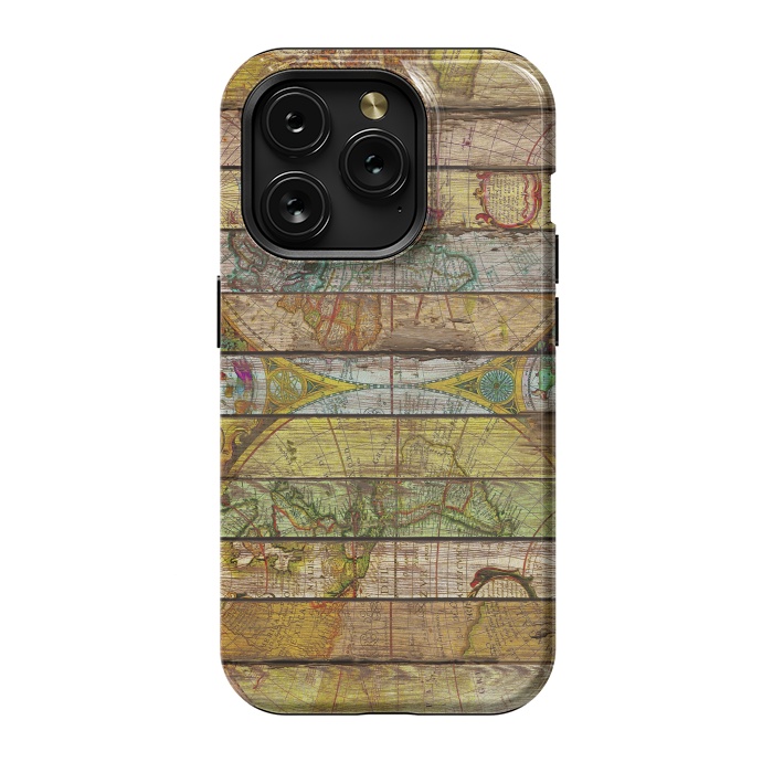 iPhone 15 Pro StrongFit AROUND THE WORLD IN THIRTEEN MAPS by Diego Tirigall
