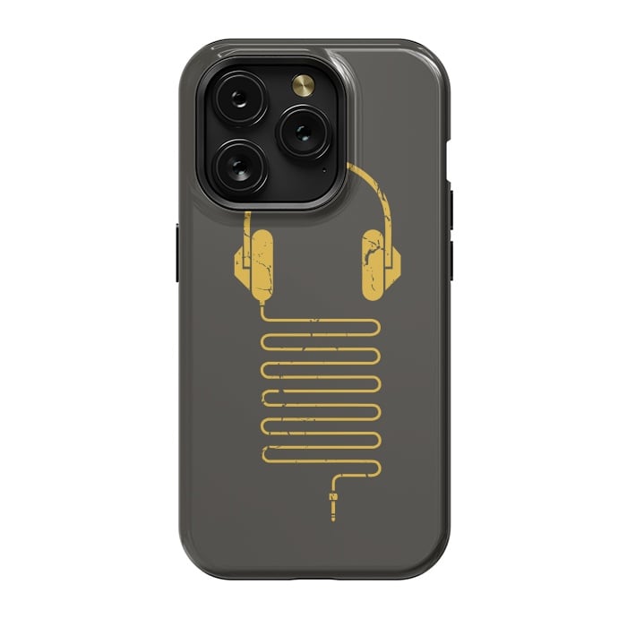 iPhone 15 Pro StrongFit GOLD HEADPHONES by Sitchko
