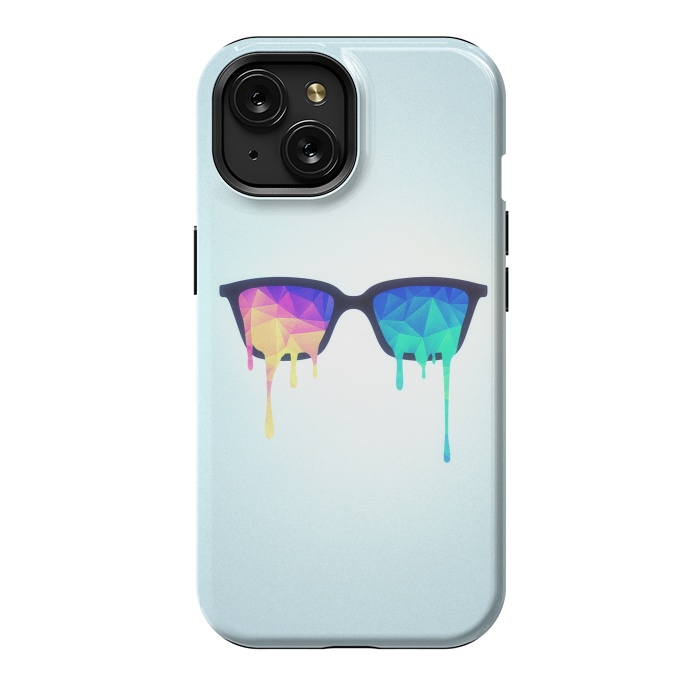 iPhone 15 StrongFit Psychedelic Nerd Glasses with Melting lsdtrippy by Philipp Rietz