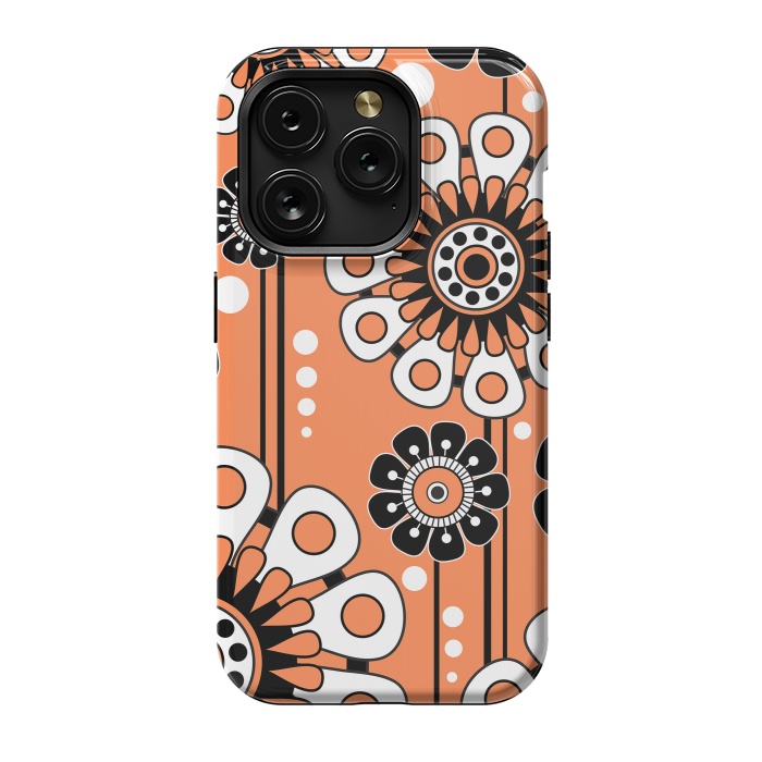 iPhone 15 Pro StrongFit Orange Flowers by Shelly Bremmer