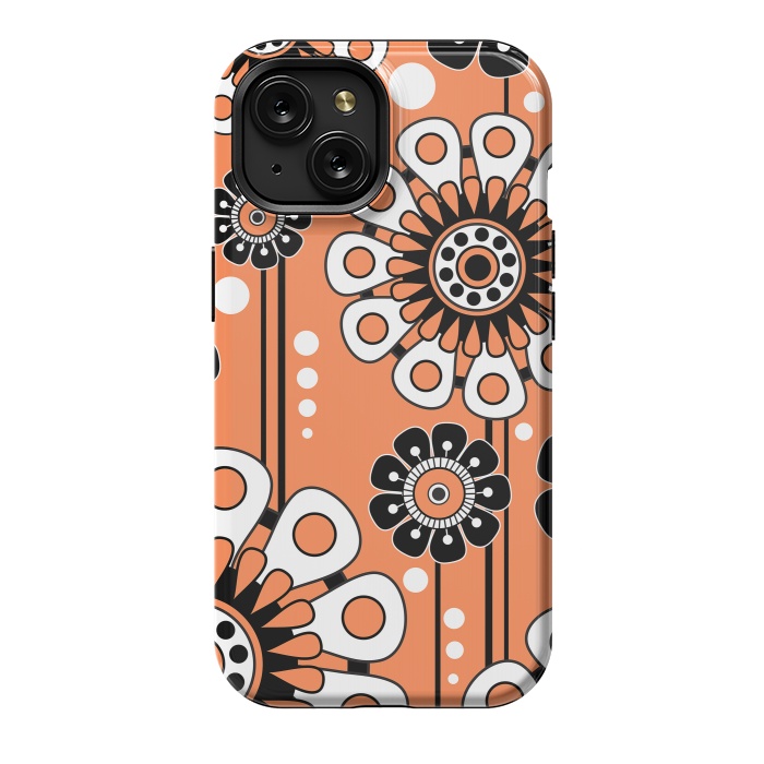 iPhone 15 StrongFit Orange Flowers by Shelly Bremmer