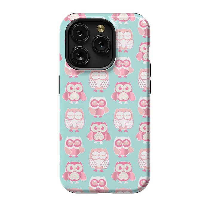 iPhone 15 Pro StrongFit Owls by Leska Hamaty