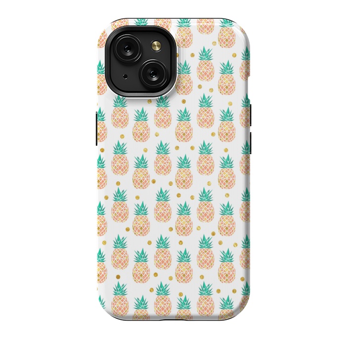 iPhone 15 StrongFit Pineapples by Leska Hamaty
