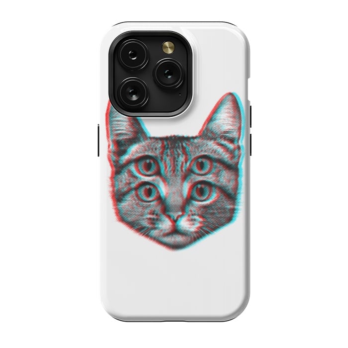 iPhone 15 Pro StrongFit 3D Cat by Mitxel Gonzalez