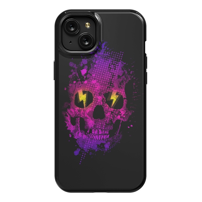 iPhone 15 Plus StrongFit Acid Skull by Mitxel Gonzalez