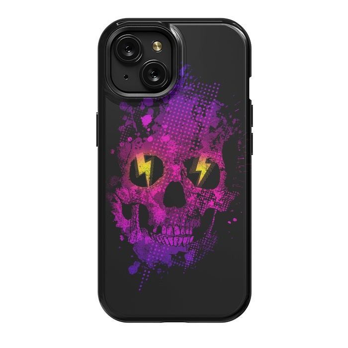 iPhone 15 StrongFit Acid Skull by Mitxel Gonzalez