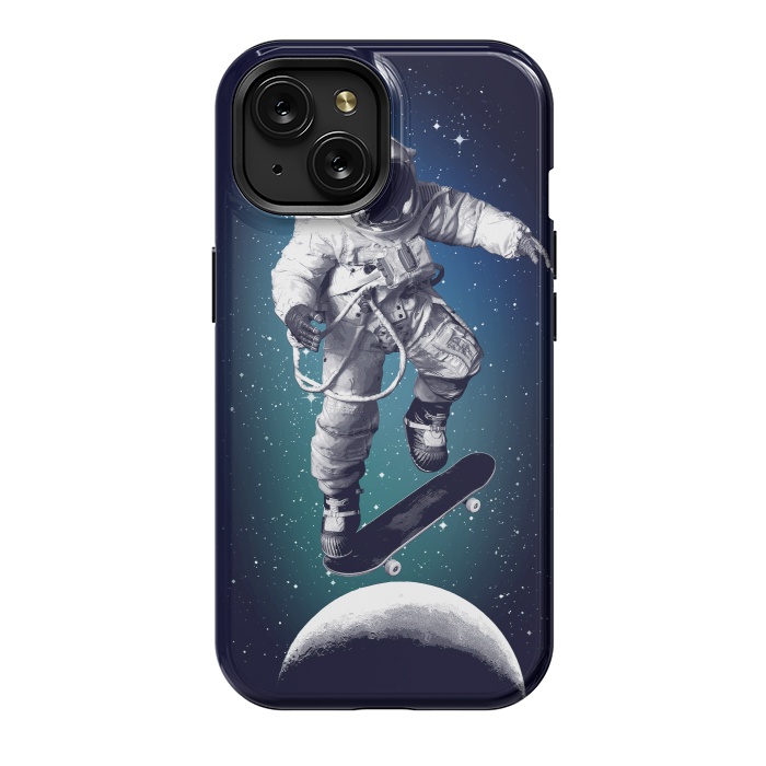 iPhone 15 StrongFit Skateboarding astronaut by Mitxel Gonzalez