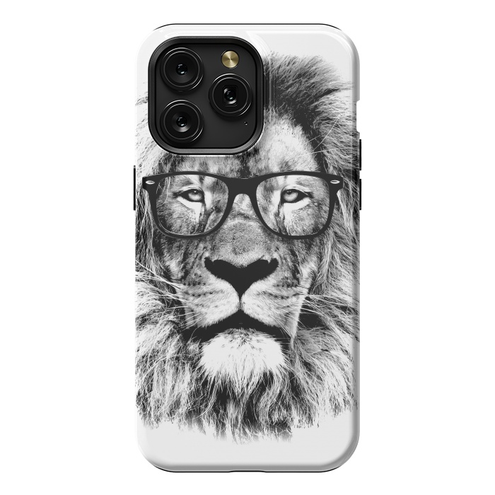 iPhone 15 Pro Max StrongFit The King Lion of The Library by Mitxel Gonzalez