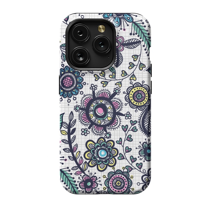 iPhone 15 Pro StrongFit linea floral by Laura Grant
