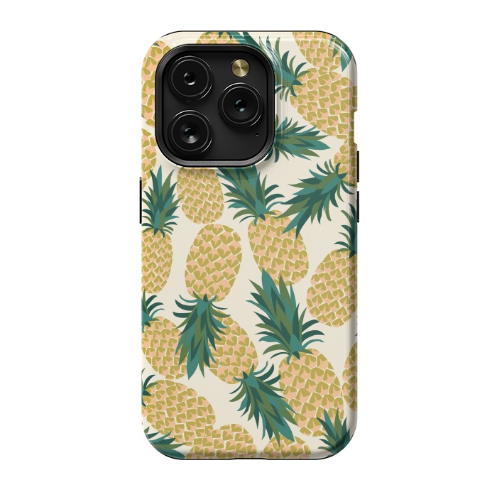 iPhone 15 Pro StrongFit Pineapples by Laura Grant
