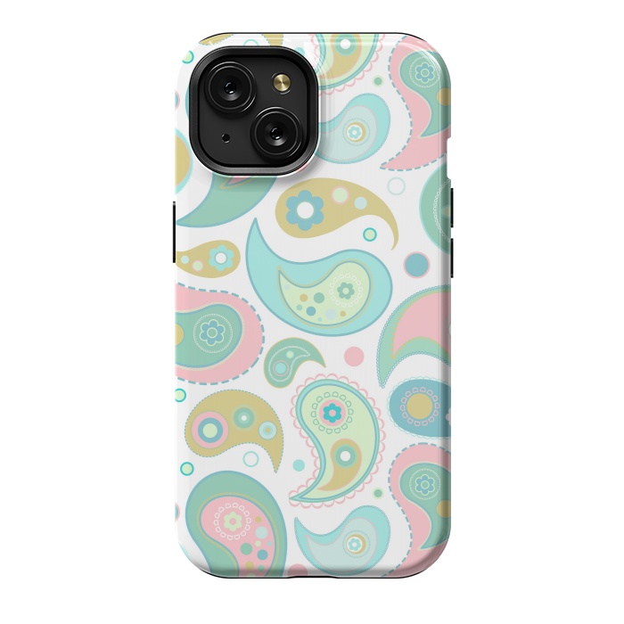 iPhone 15 StrongFit Pretty Paisley  by Martina