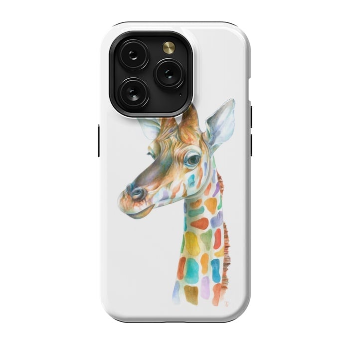iPhone 15 Pro StrongFit Colorful Giraffe by Brandon Keehner
