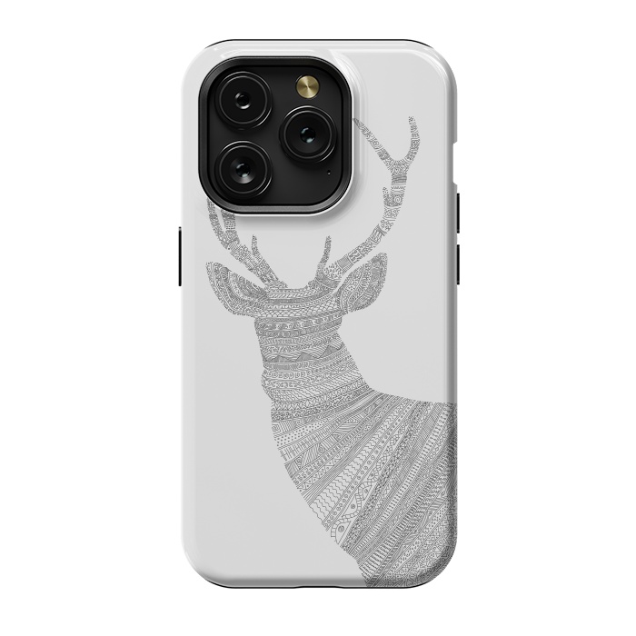 iPhone 15 Pro StrongFit Stag Grey Poster grey by Florent Bodart