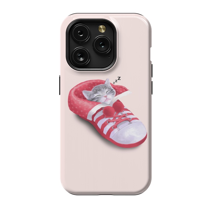 iPhone 15 Pro StrongFit Cat in The Shoe by Tummeow