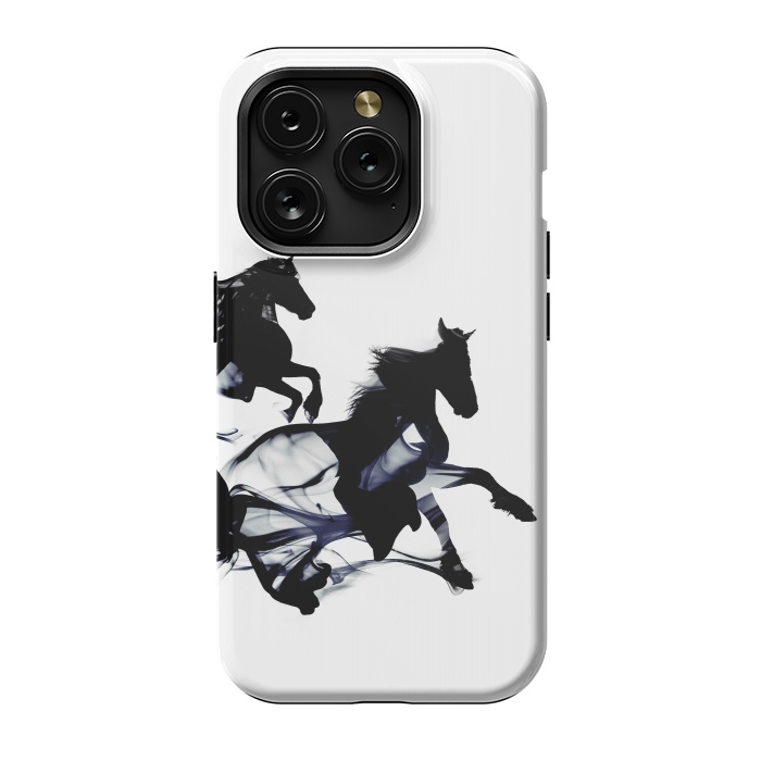 iPhone 15 Pro StrongFit Black Horses by Róbert Farkas