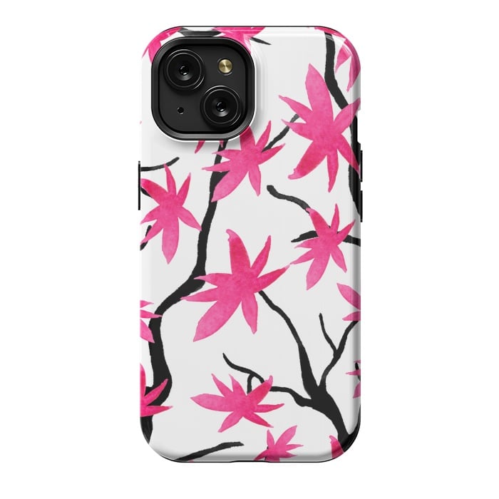 iPhone 15 StrongFit Pink Blossoms by Amaya Brydon