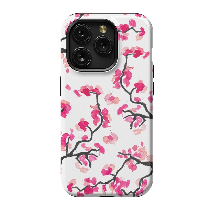 iPhone 15 Pro StrongFit Japanese Cherry Blossoms by Amaya Brydon