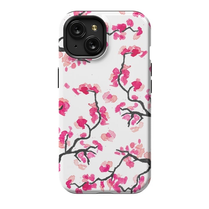 iPhone 15 StrongFit Japanese Cherry Blossoms by Amaya Brydon