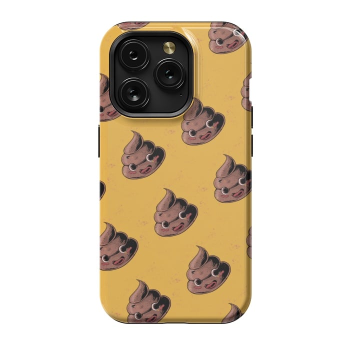 iPhone 15 Pro StrongFit Kawaii Poop by Ilustrata