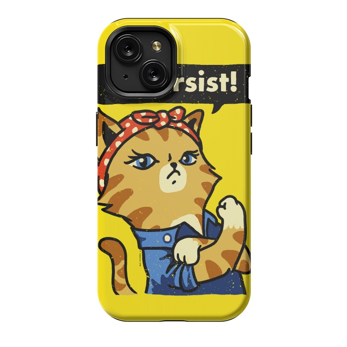 iPhone 15 StrongFit Purrrsist! by Vó Maria