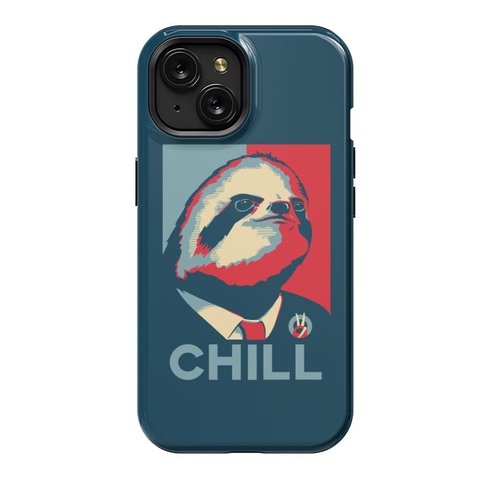 iPhone 15 StrongFit Sloth For President by Grant Stephen Shepley
