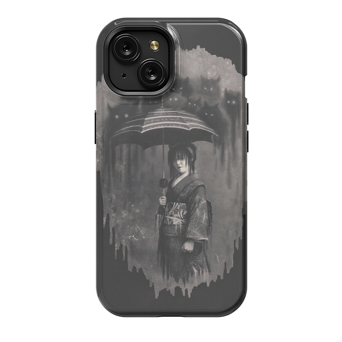 iPhone 15 StrongFit Lady Rain by 38 Sunsets