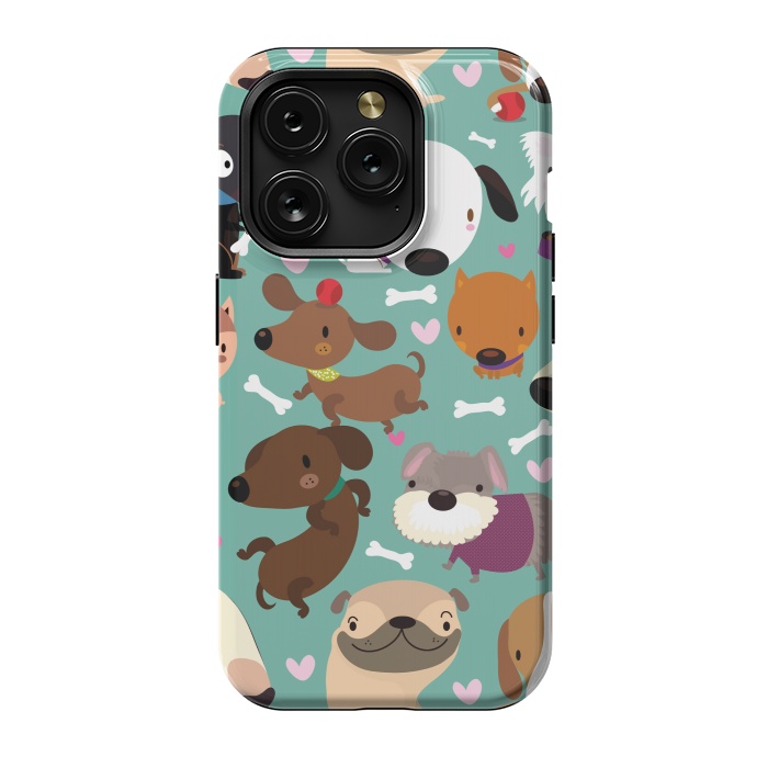 iPhone 15 Pro StrongFit Happy dogs by Maria Jose Da Luz