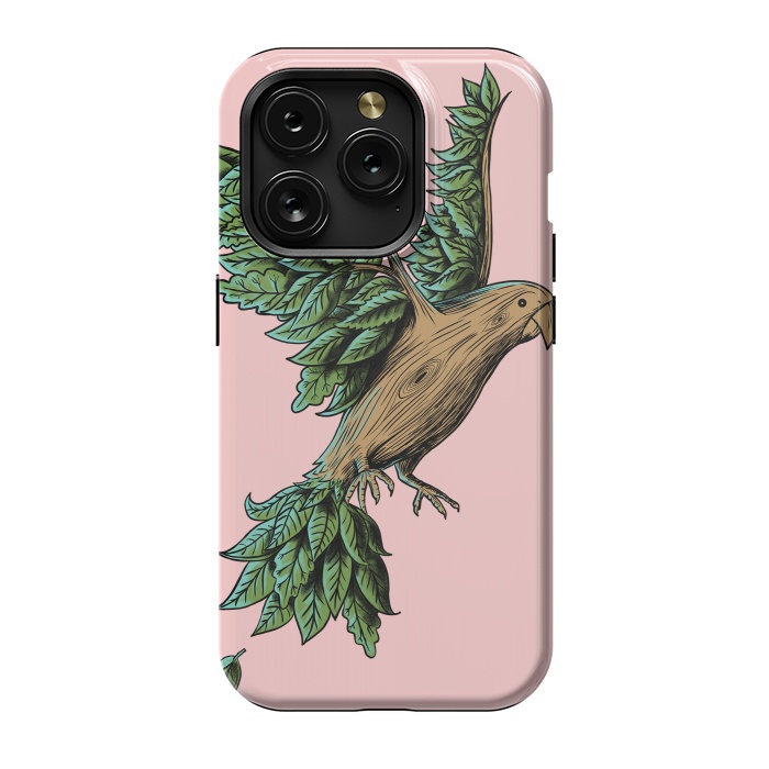 iPhone 15 Pro StrongFit Wood Bird by Coffee Man