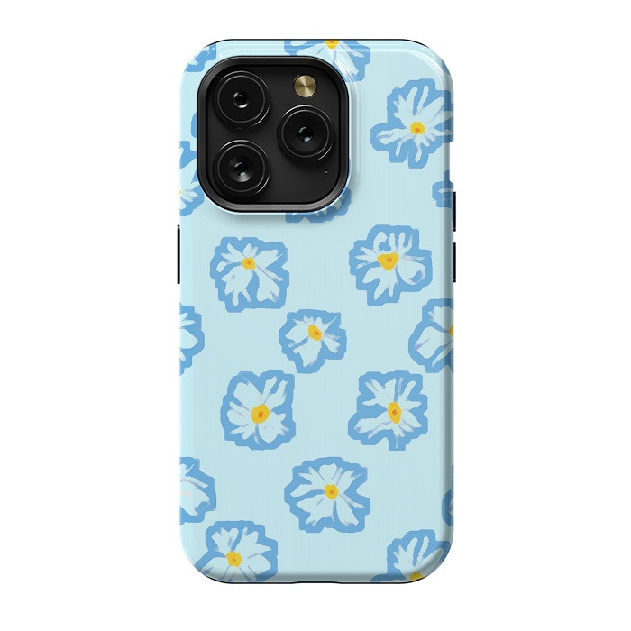 iPhone 15 Pro StrongFit Happy Daysies by Bettie * Blue