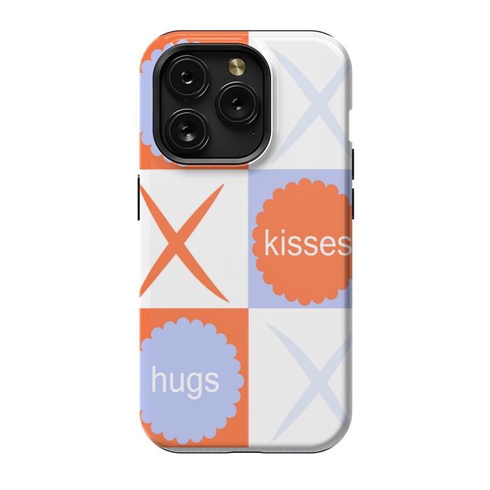 iPhone 15 Pro StrongFit X's & O's -Orange/Lavender by Bettie * Blue