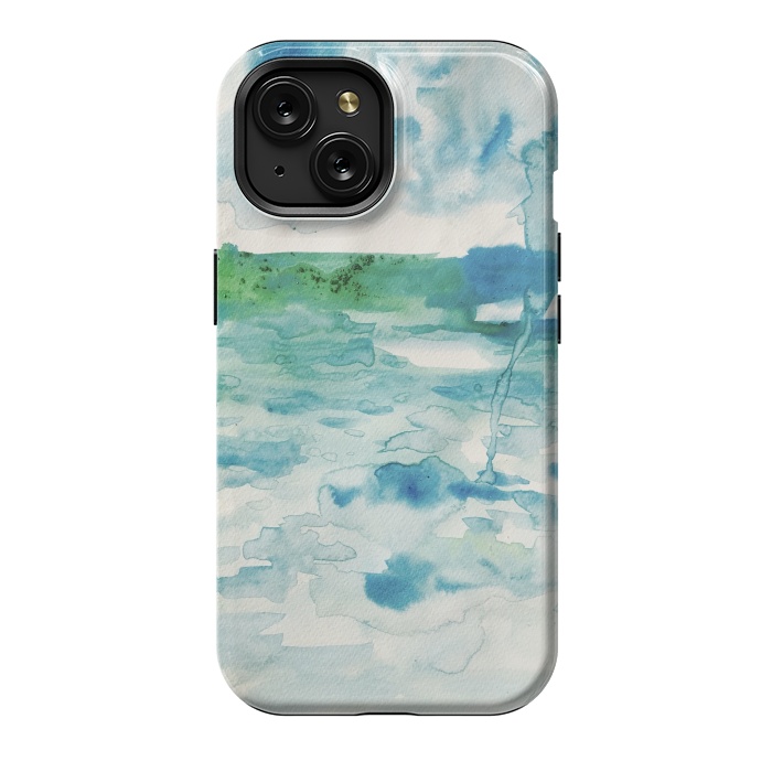iPhone 15 StrongFit Miami Beach Watercolor #6 by ANoelleJay