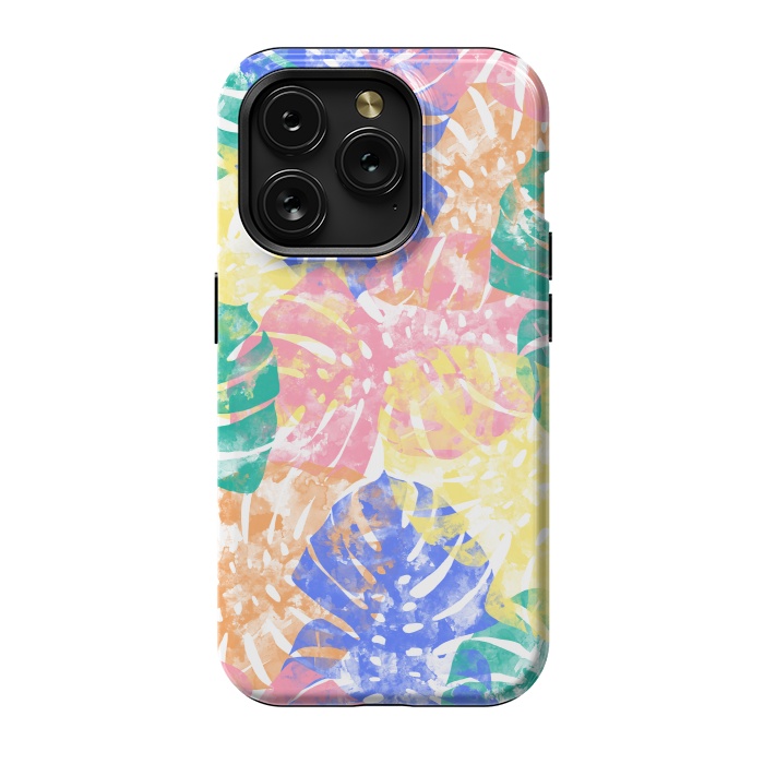 iPhone 15 Pro StrongFit Monstera Colorfull by Rui Faria
