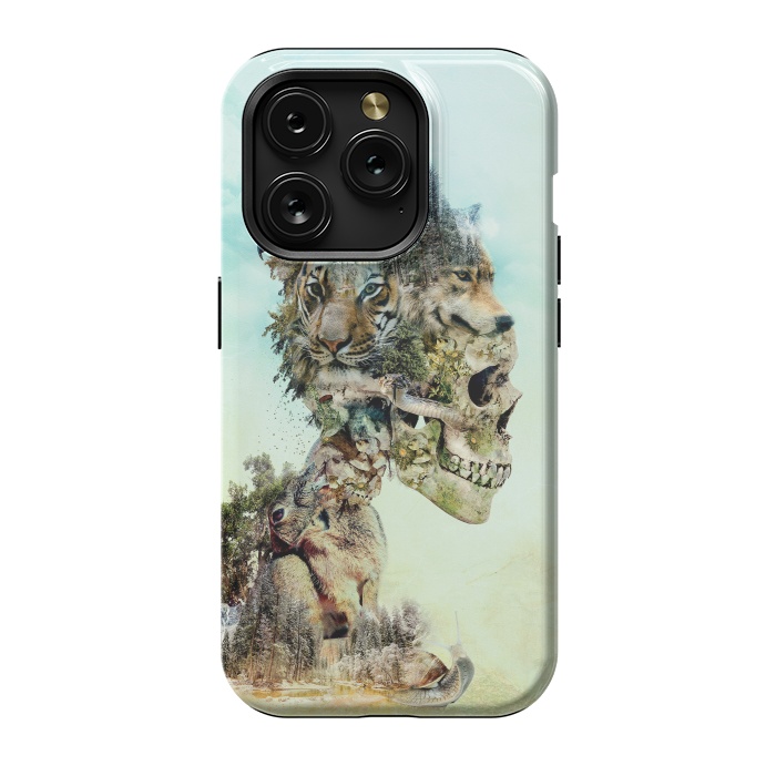 iPhone 15 Pro StrongFit Nature Skull by Riza Peker