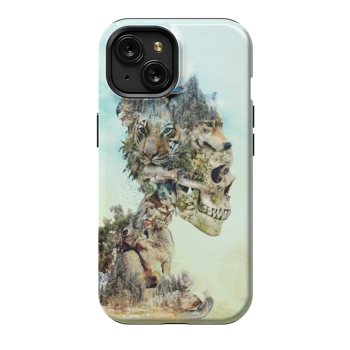iPhone 15 StrongFit Nature Skull by Riza Peker