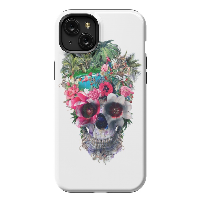 iPhone 15 Plus StrongFit Summer Skull III by Riza Peker