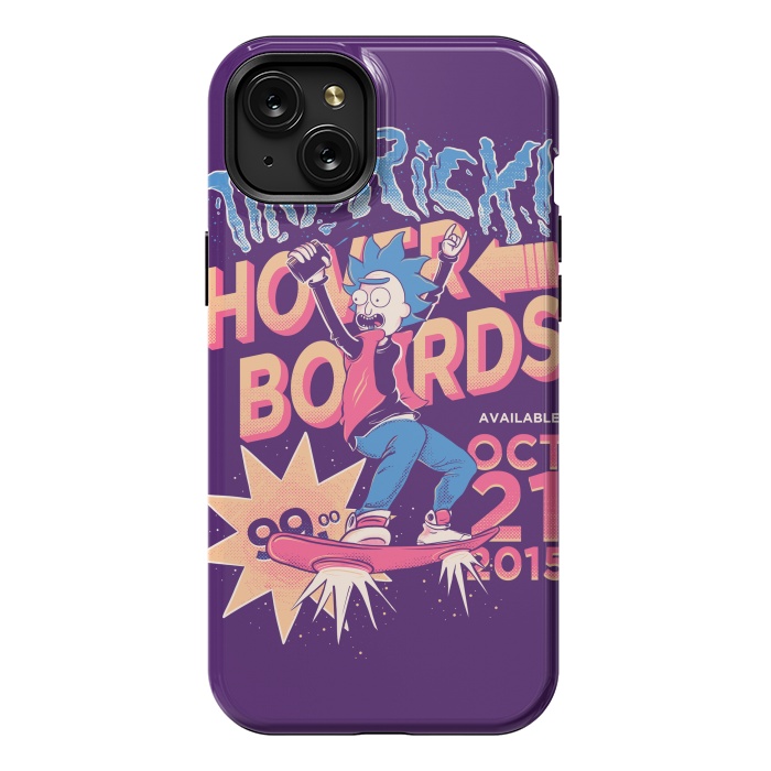 iPhone 15 Plus StrongFit Tiny rick hoverboards by Ilustrata
