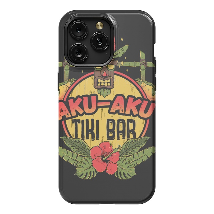 iPhone 15 Pro Max StrongFit Aku Aku - Tiki Bar by Ilustrata