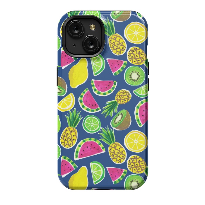 iPhone 15 StrongFit painted fruit salad by Laura Grant