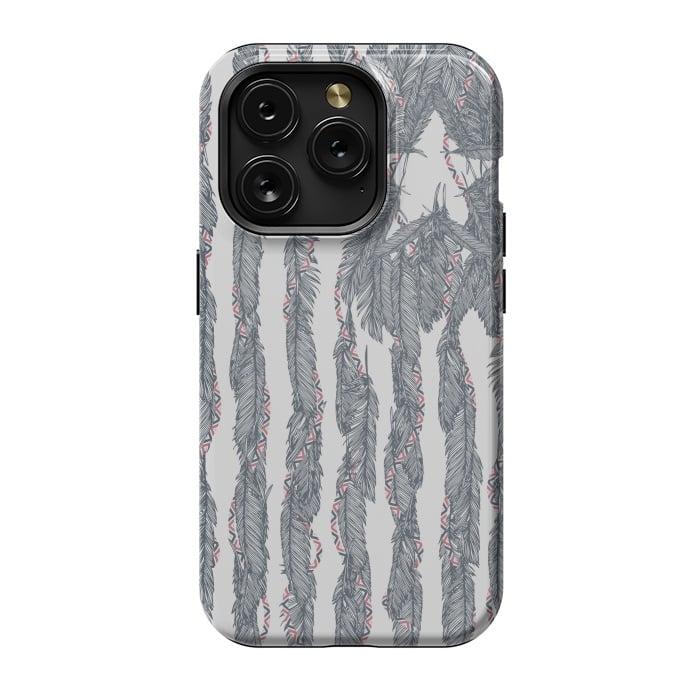 iPhone 15 Pro StrongFit America Feather Flag by Sitchko