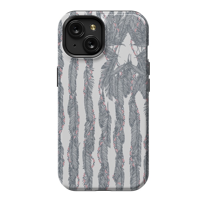 iPhone 15 StrongFit America Feather Flag by Sitchko