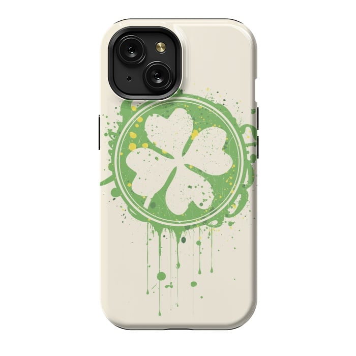 iPhone 15 StrongFit Patrick's clover by Sitchko