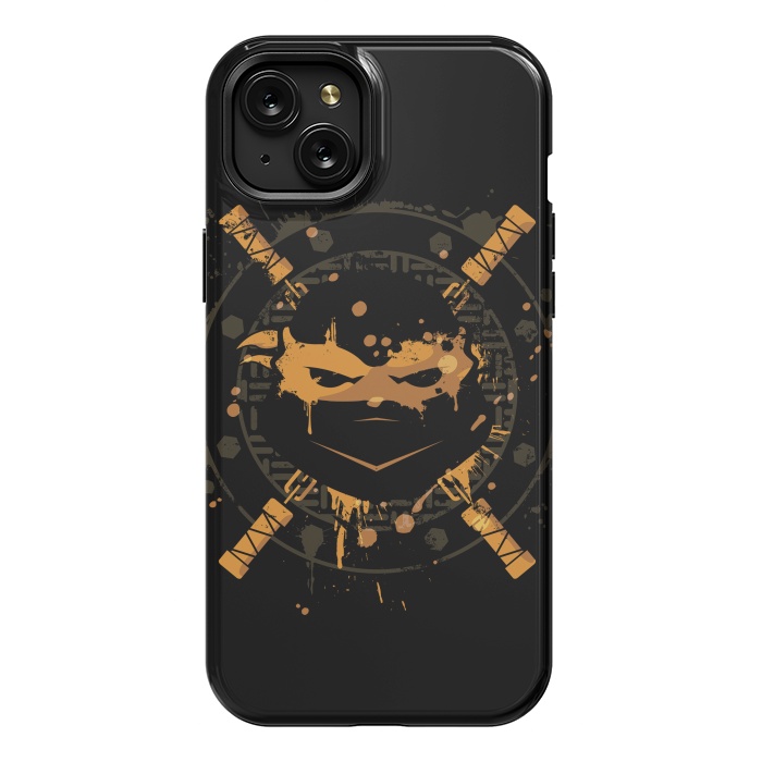 iPhone 15 Plus StrongFit Michelangelo Turtle by Sitchko