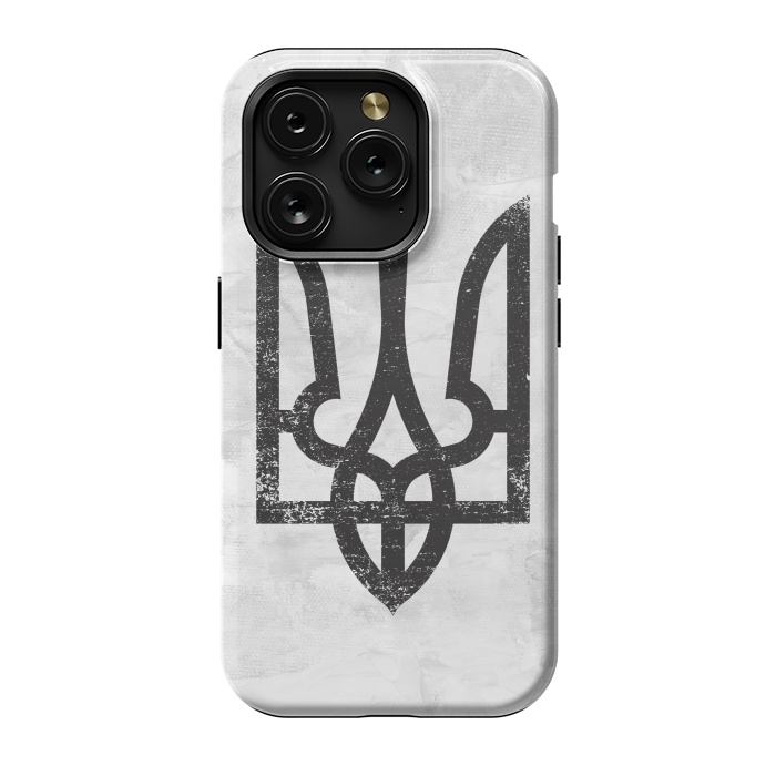 iPhone 15 Pro StrongFit Ukraine White Grunge by Sitchko