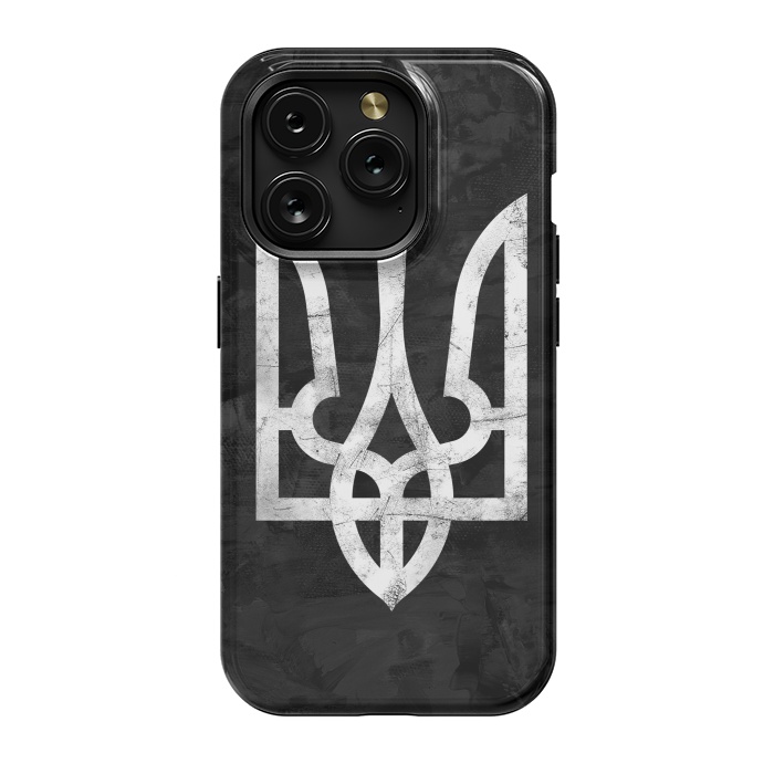 iPhone 15 Pro StrongFit Ukraine Black Grunge by Sitchko
