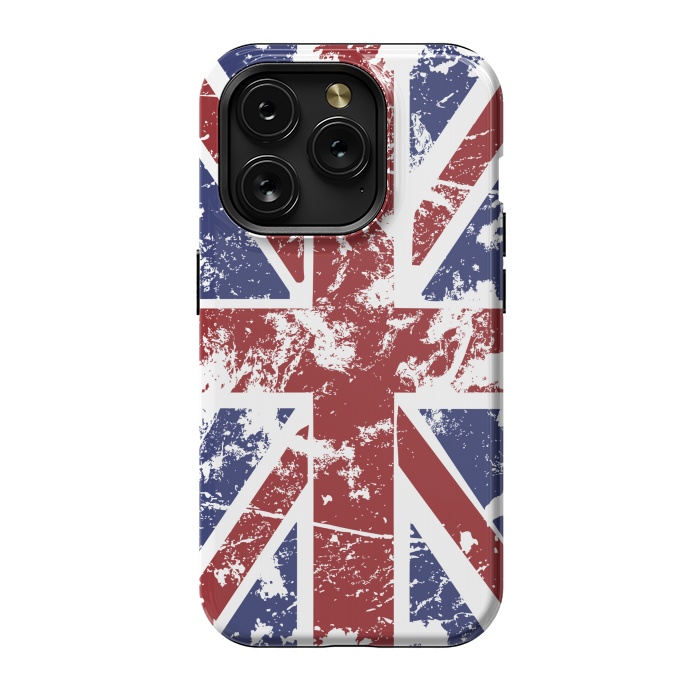 iPhone 15 Pro StrongFit Grunge UK Flag  by Sitchko