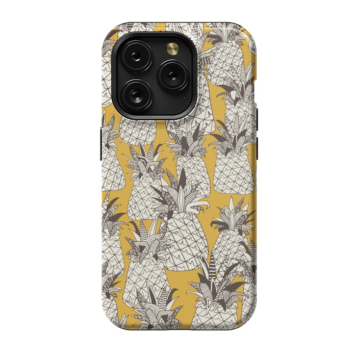 iPhone 15 Pro StrongFit Pineapple Sunshine by Sharon Turner