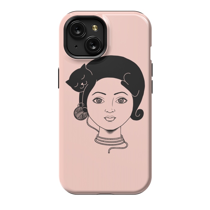 iPhone 15 StrongFit Cat Lady by Coffee Man